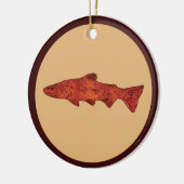 Rustieke forel keramisch ornament (Links)