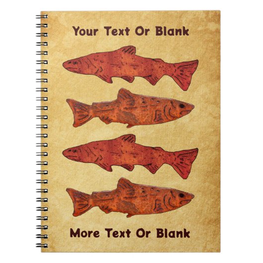 Rustieke forel notitieboek (Voorkant)