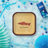 Rustieke forel papieren bordje (Feest)