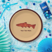 Rustieke forel papieren bordje (Feest)