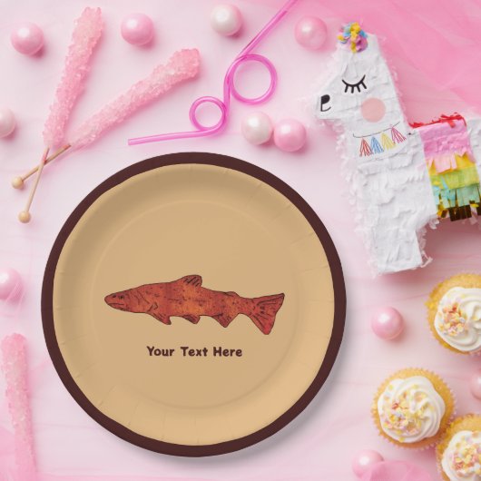 Rustieke forel papieren bordje (Feest)