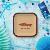 Rustieke forel papieren bordje (Feest)