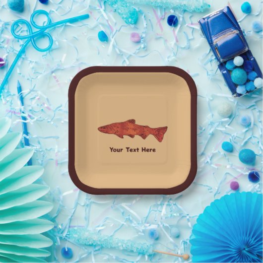 Rustieke forel papieren bordje (Feest)