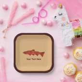 Rustieke forel papieren bordje (Feest)