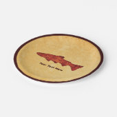 Rustieke forel papieren bordje (Gekanteld)