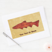 Rustieke forel rechthoekige sticker (Envelop)