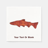 Rustieke forel servet (Voorkant)