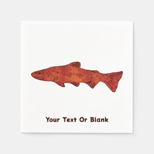 Rustieke forel servet (Voorkant)