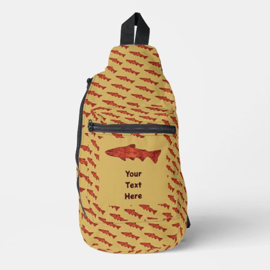 Rustieke forel sling tas (Voorkant)