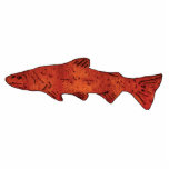Rustieke forel staand fotobeeldje<br><div class="desc">Een digitale weergave van een forel,  van rechts naar links,  met een antiek rustieke uitstraling. Er is ook een links-rechts tweeling beschikbaar.</div>