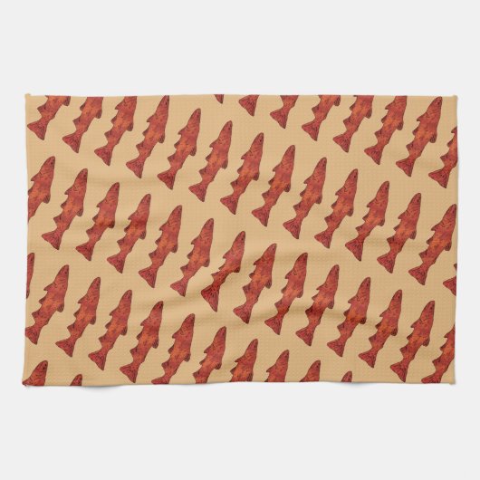 Rustieke forel theedoek (Horizontaal)