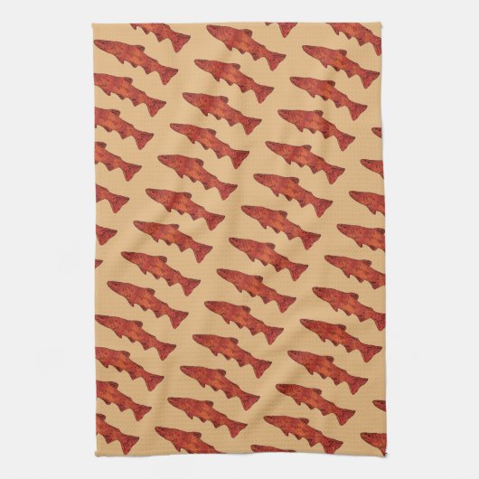 Rustieke forel theedoek (Verticaal)