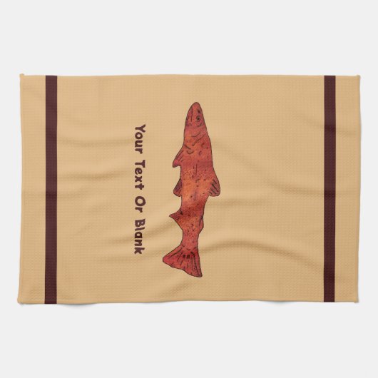 Rustieke forel theedoek (Horizontaal)