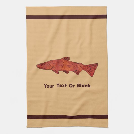 Rustieke forel theedoek (Verticaal)