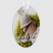 Rustieke foto 1e kerst Nieuwe grootouders Ornament (voorkant)