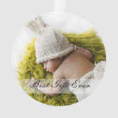 Rustieke foto 1e kerst Nieuwe grootouders Ornament (voorkant)