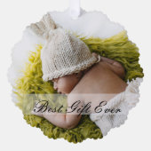 Rustieke foto 1e kerst Nieuwe grootouders Ornament Kaart (Voorkant)