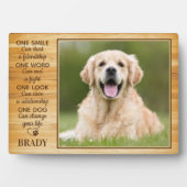 Rustieke foto-aandenken met hond - cadeau voor hon fotoplaat (voorkant)