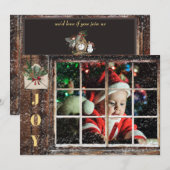 *~* Rustieke FOTO AP20 Venster Kerstfeest Kaart (Voorkant / Achterkant)