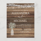 Rustieke foto boerderij QR code bruiloft uitnodigi (Voorkant)