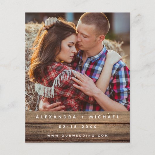 Rustieke foto boerderij verlichting bruiloft uitno (Achterkant)