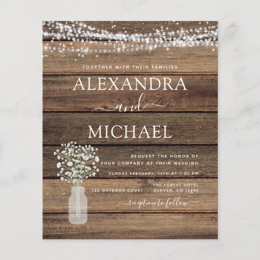 Rustieke foto boerderij verlichting bruiloft uitno (Voorkant)