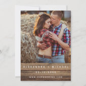 Rustieke foto boerderij verlichting bruiloft uitno kaart (Achterkant)