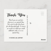 Rustieke foto bruiloft dank u kaart (Achterkant)