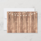 Rustieke foto bruiloft Dank u kaart Burlap Wood (Achterkant)