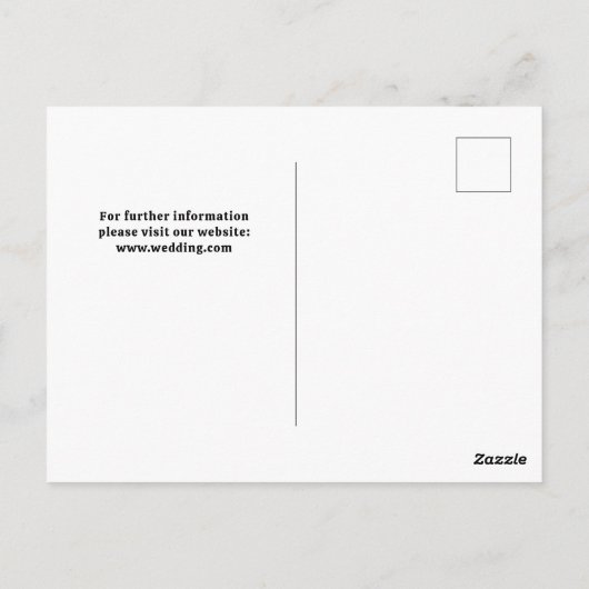 Rustieke foto bruiloft opslaan van de datum briefkaart (Achterkant)