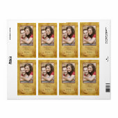 Rustieke  Foto Bruiloft Wijnflesetiketten Etiket (Full Sheet)