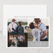 Rustieke foto collage bruiloft dank u kaart (Voorkant / Achterkant)