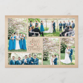  rustieke foto collage dank u kaarten