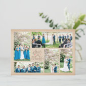  rustieke foto collage dank u kaarten (Staand voorkant)