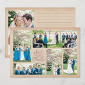  rustieke foto collage dank u kaarten (Voorkant / Achterkant)