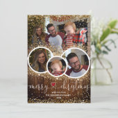  rustieke foto collage kerst Boerderij Feestdagenkaart (Staand voorkant)