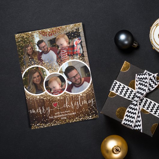  rustieke foto collage kerst Boerderij Feestdagenkaart