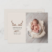 Rustieke foto geboorte aankondiging (Voorkant / Achterkant)