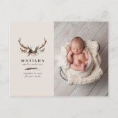 Rustieke foto geboorte aankondiging (Voorkant)