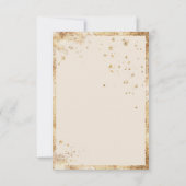 Rústieke foto gouden platte bedankkaart (Achterkant)