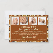 Rustieke Foto Grid Nail Salon Bestellen Dank u Kaa Bedankkaart (Voorkant)