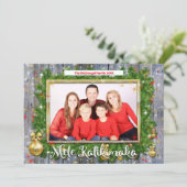 Rustieke foto Hawaiian Mele Kalikimaka Feestdagenkaart (Staand voorkant)