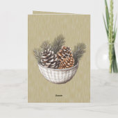 Rustieke foto Holiday Pine Flat Dank u kaart (Achterkant)