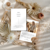 Rustieke foto inline We Said Yes trouw-elopement Aankondiging
