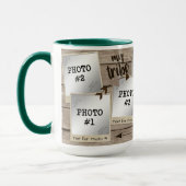 Rustieke Foto Lijst Collage Wood MY TRIBE Mok (Links)