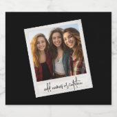 Rustieke foto Lijst met zwarte achtergrond en teks Bier Etiket (Enkel label)