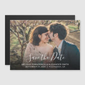 Rustieke foto magnetische bruiloft Save the Date (Voorkant / Achterkant)