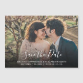 Rustieke foto magnetische bruiloft Save the Date (Voorkant)