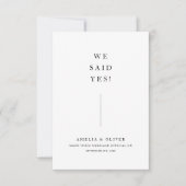 Rustieke foto online We zeiden ja bruiloft Elopeme Aankondiging (Voorkant)