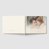 Rustieke foto overlay Script Cream Gastenboek (Volledig)